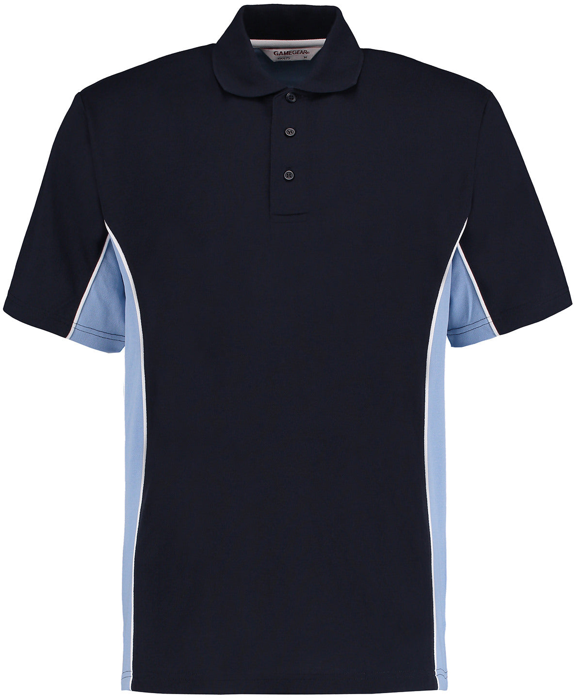 Kustom Kit Track polo Navy/Light Blue/White