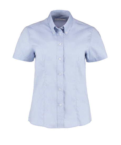 Kustom Kit Women's corporate Oxford blouse short-sleeved