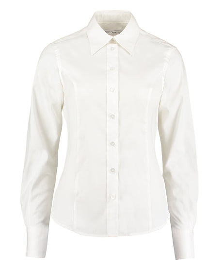 Kustom Kit Women's corporate Oxford blouse long-sleeved