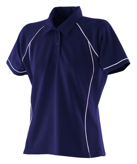Finden & Hales Womens piped performance polo
