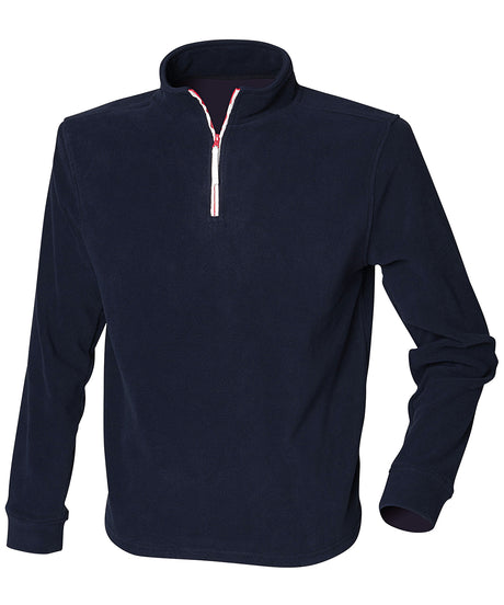 Finden & Hales ¼ zip long sleeve fleece piped