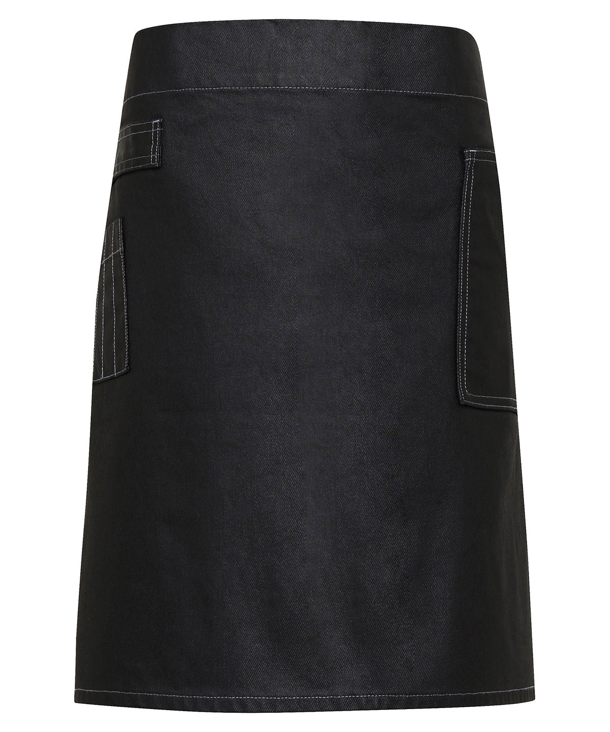 Premier Division waxed-look denim waist apron