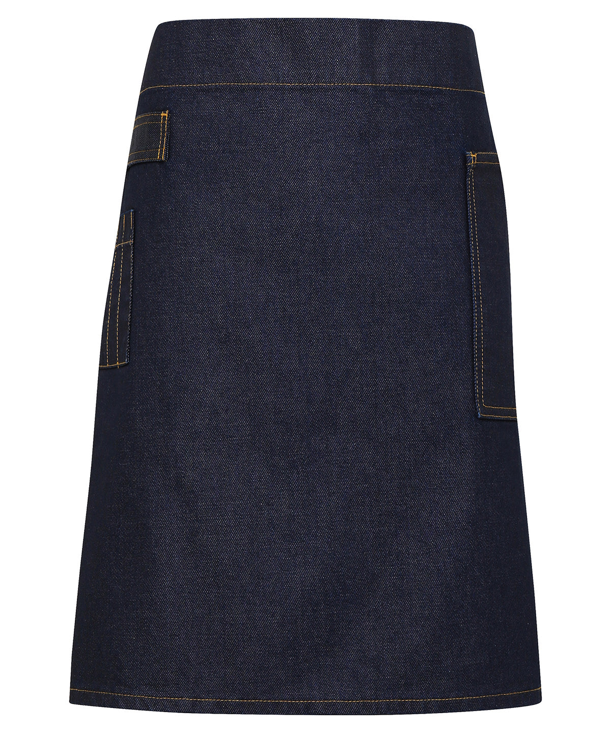 Premier Division waxed-look denim waist apron