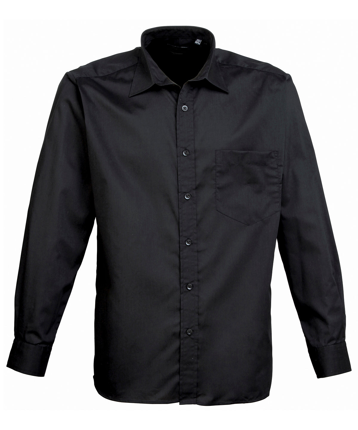 Premier Long sleeve poplin shirt Black - 14.5 - Shirts