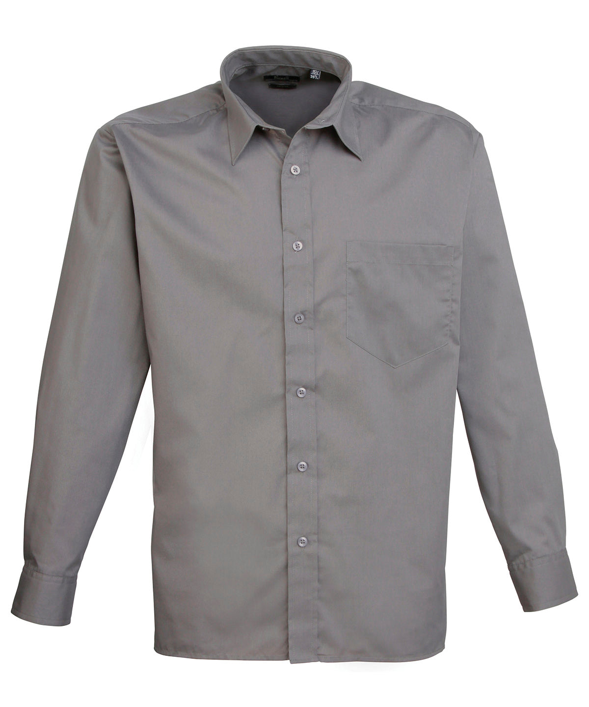 Premier Long sleeve poplin shirt Dark Grey - 14.5 - Shirts