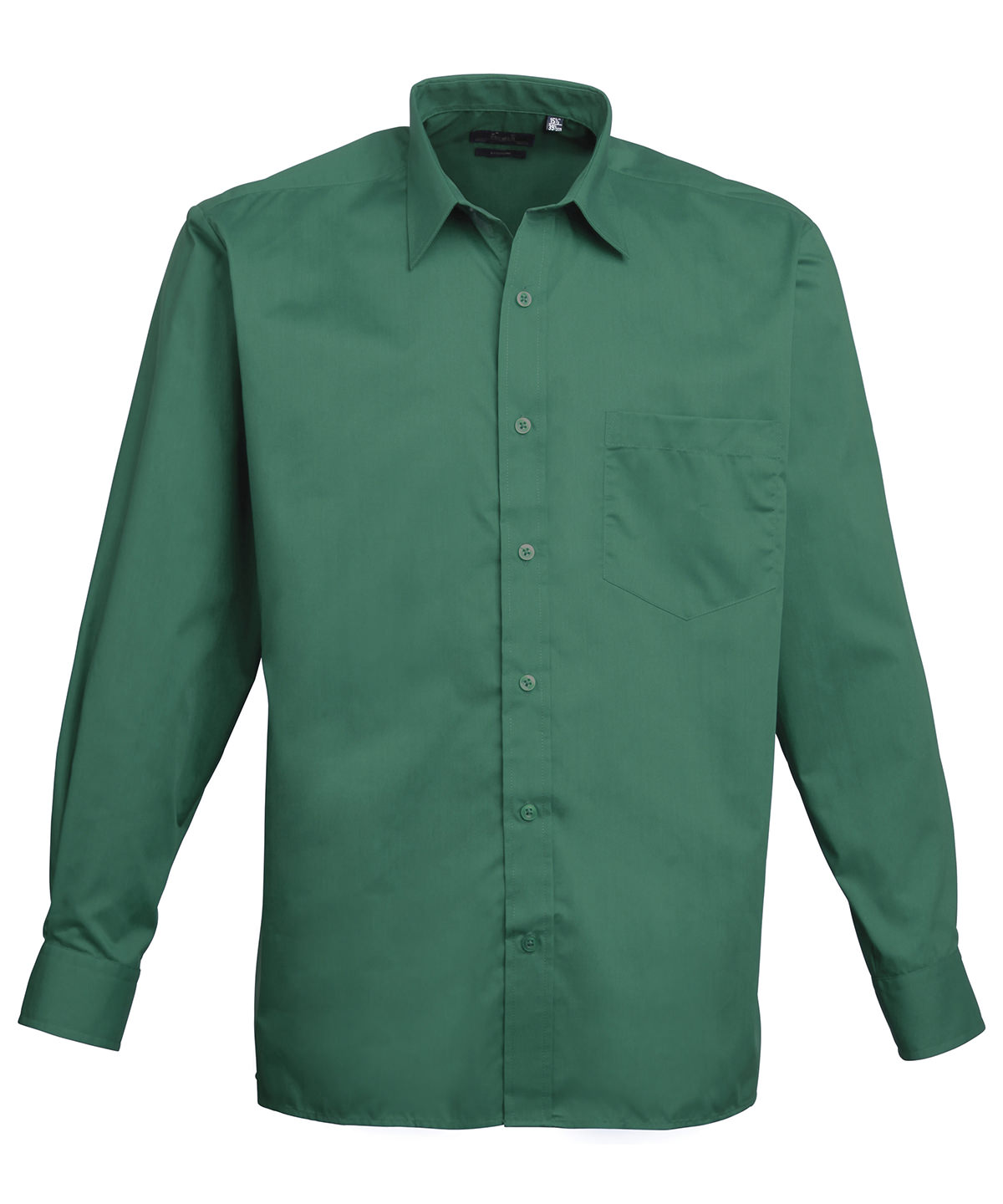 Premier Long sleeve poplin shirt Emerald - 14.5 - Shirts