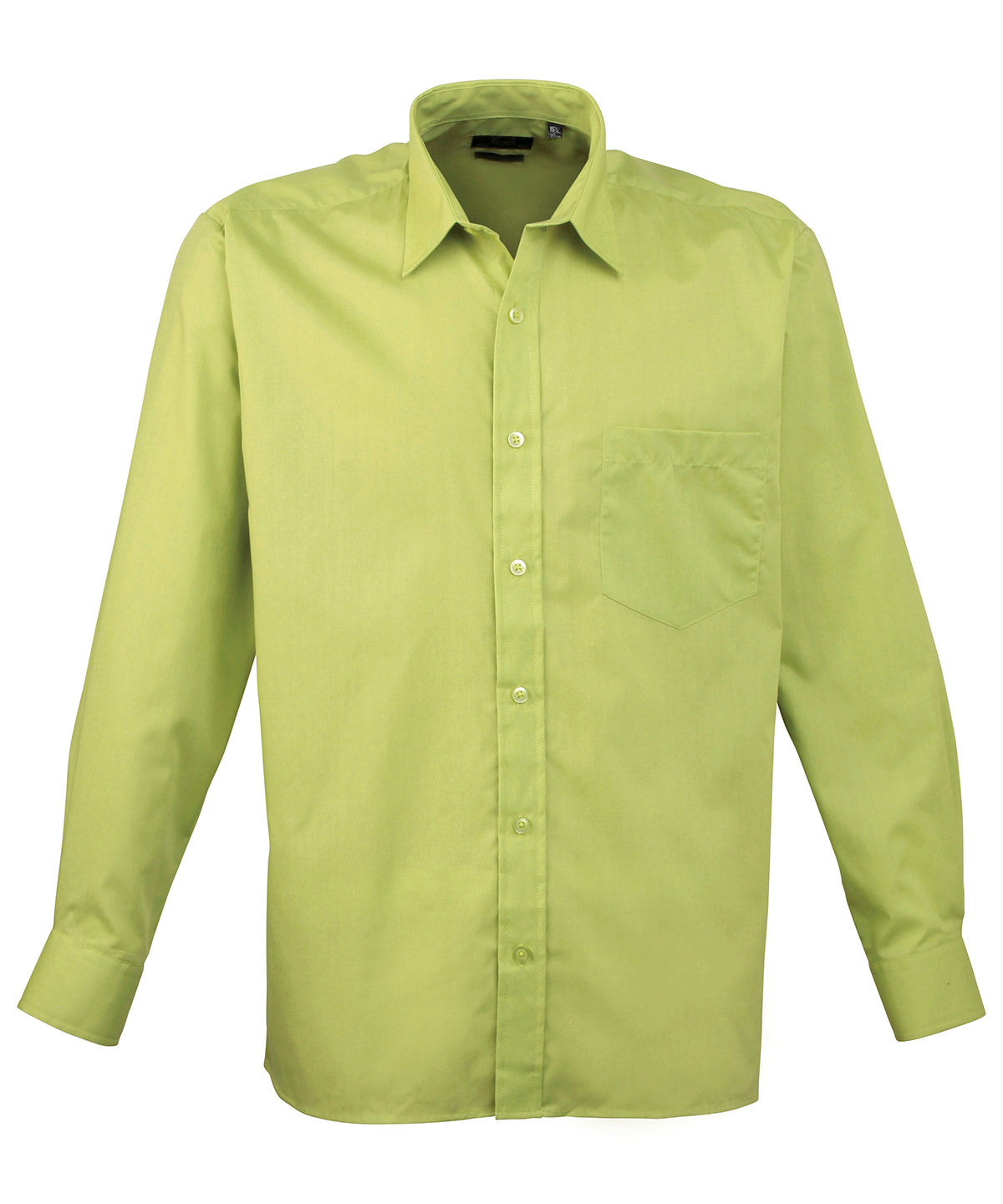 Premier Long sleeve poplin shirt Lime - 14.5 - Shirts