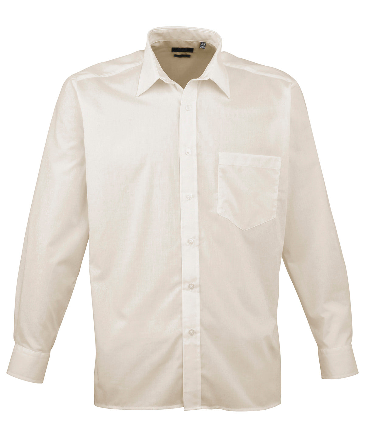Premier Long sleeve poplin shirt Natural - 14.5 - Shirts