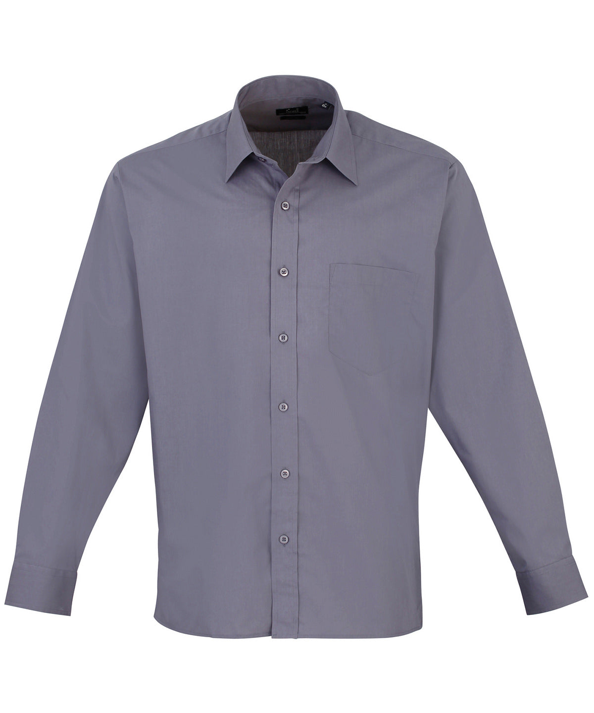 Premier Long sleeve poplin shirt Steel