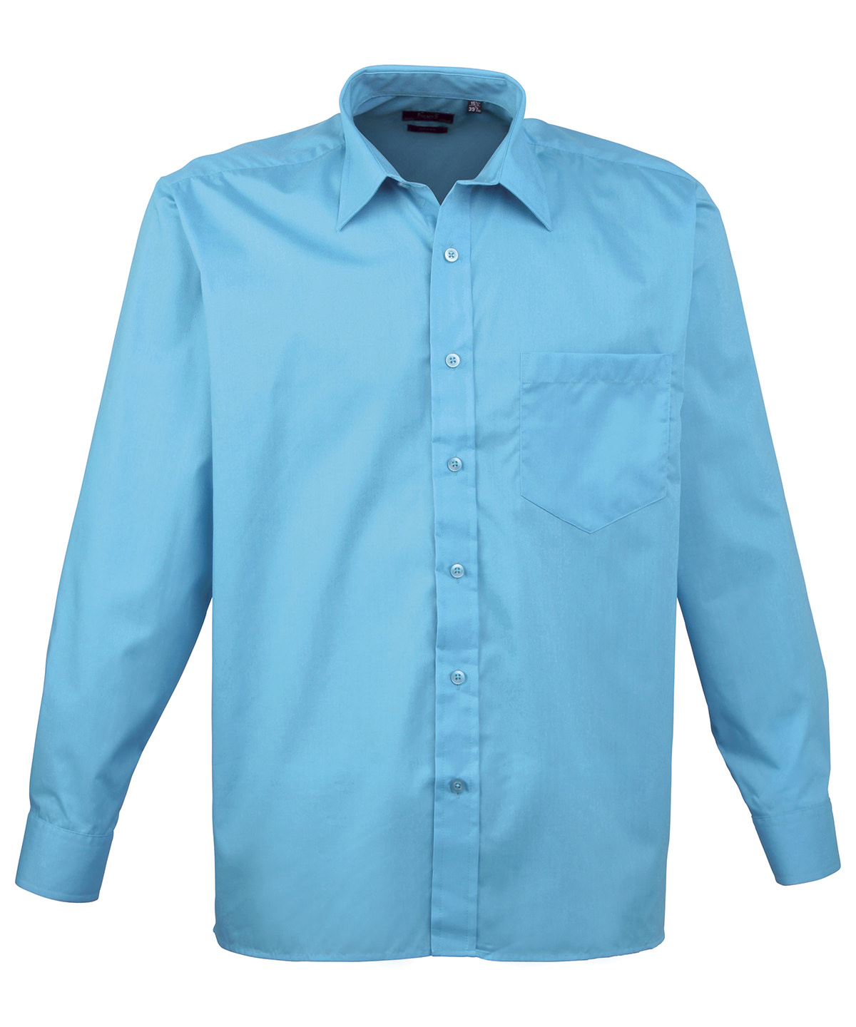 Premier Long sleeve poplin shirt Turquoise - 14.5 - Shirts