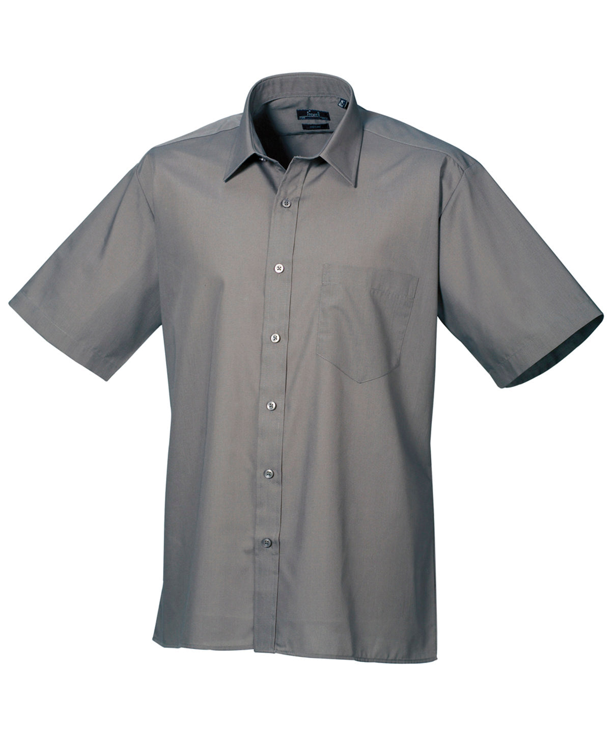 Premier Short sleeve poplin shirt Dark Grey