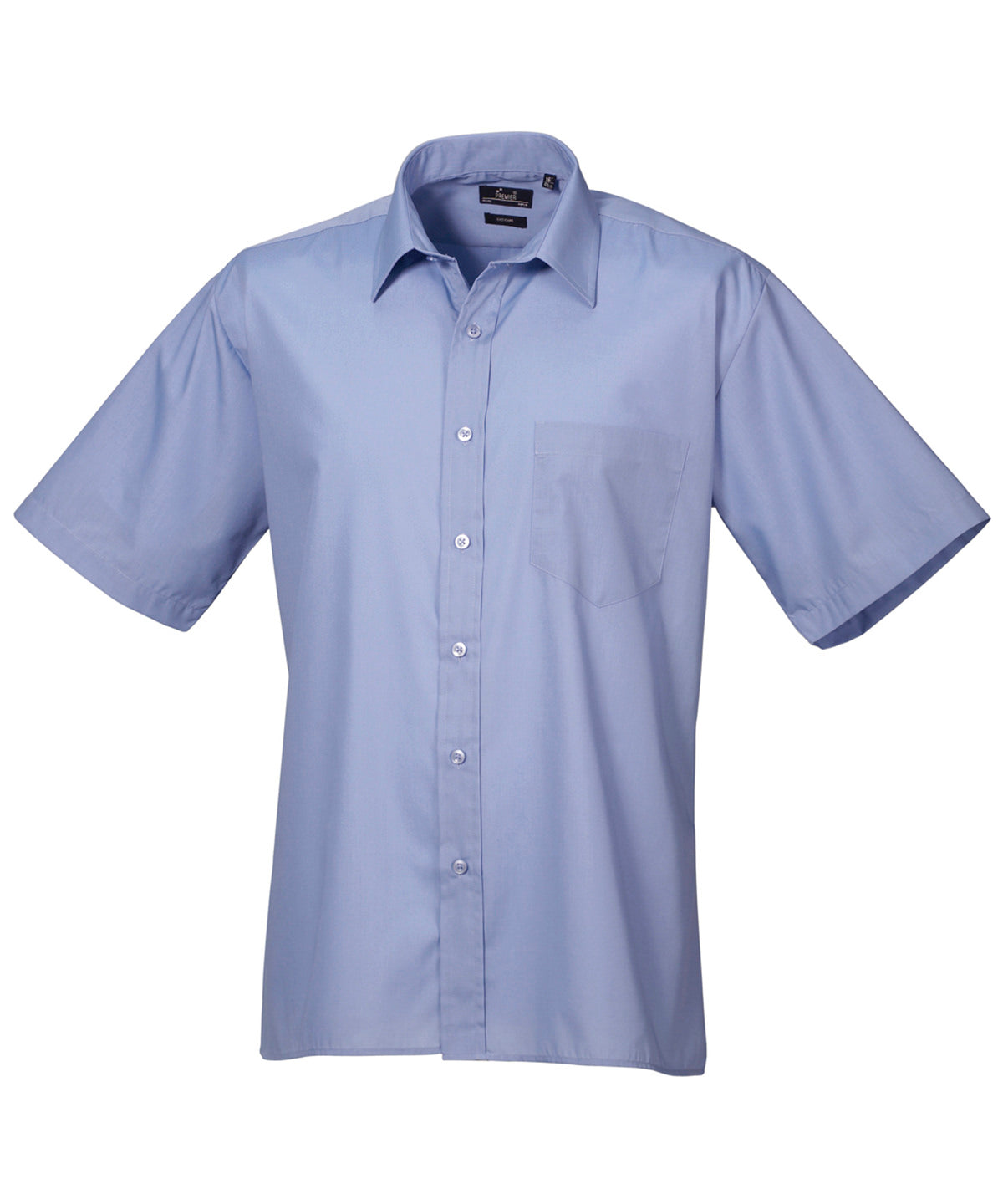 Premier Short sleeve poplin shirt Mid Blue - 14.5 - Shirts