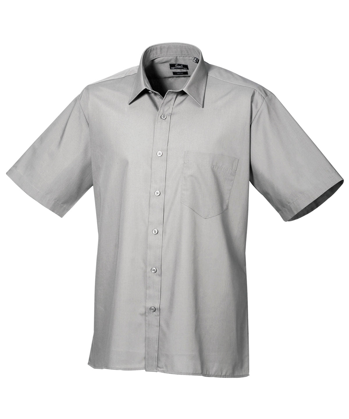 Premier Short sleeve poplin shirt Silver - 14.5 - Shirts
