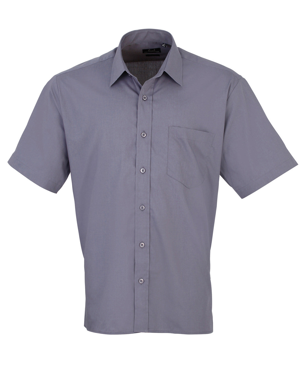 Premier Short sleeve poplin shirt Steel