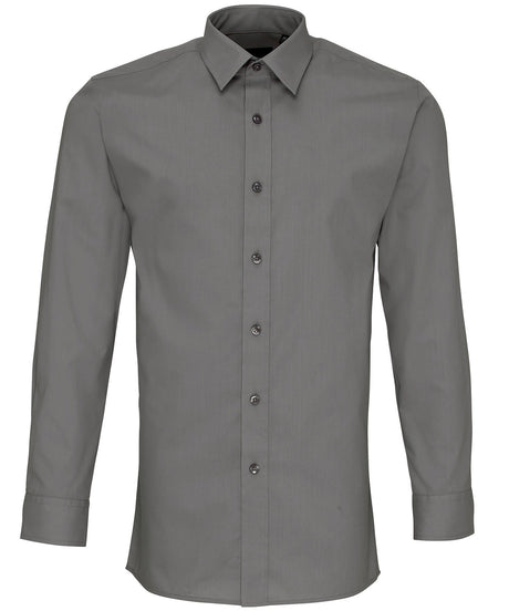 Premier Poplin fitted long sleeve shirt