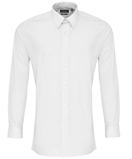 Premier Poplin fitted long sleeve shirt