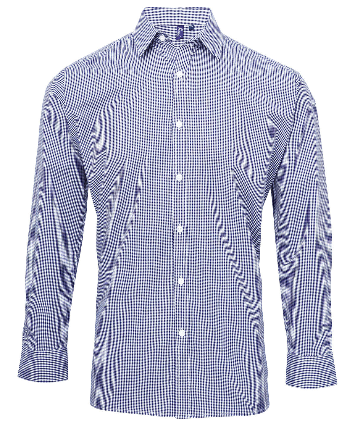 Premier Microcheck  long sleeve cotton shirt