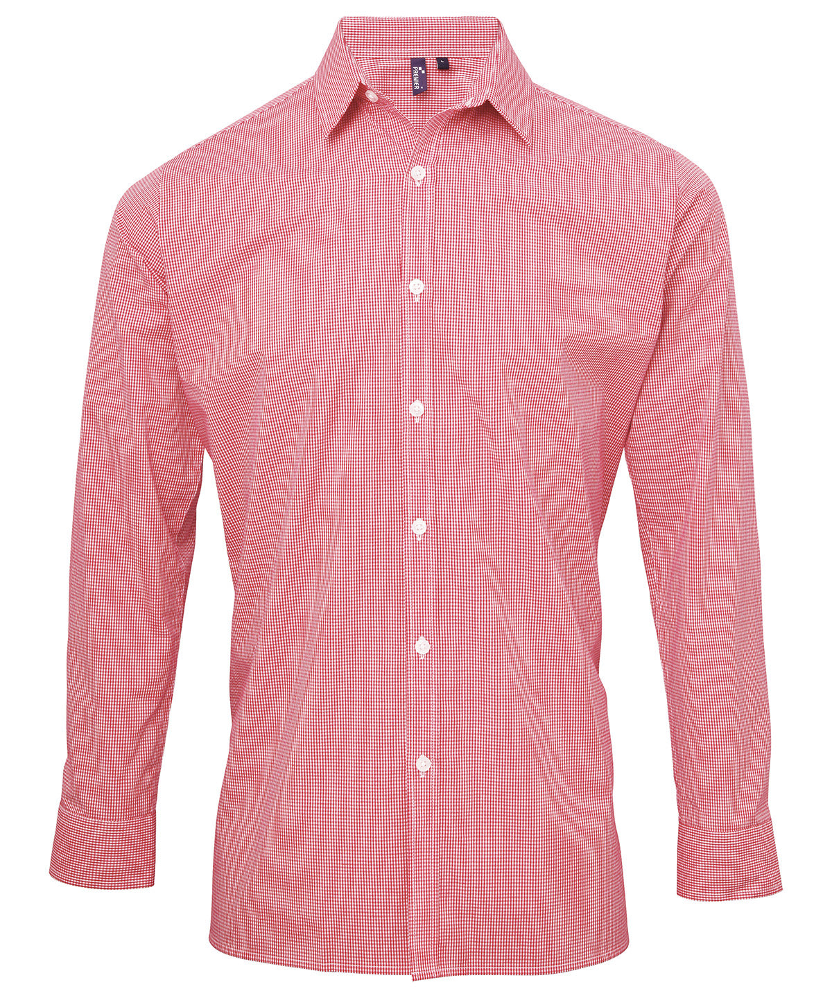 Premier Microcheck  long sleeve cotton shirt