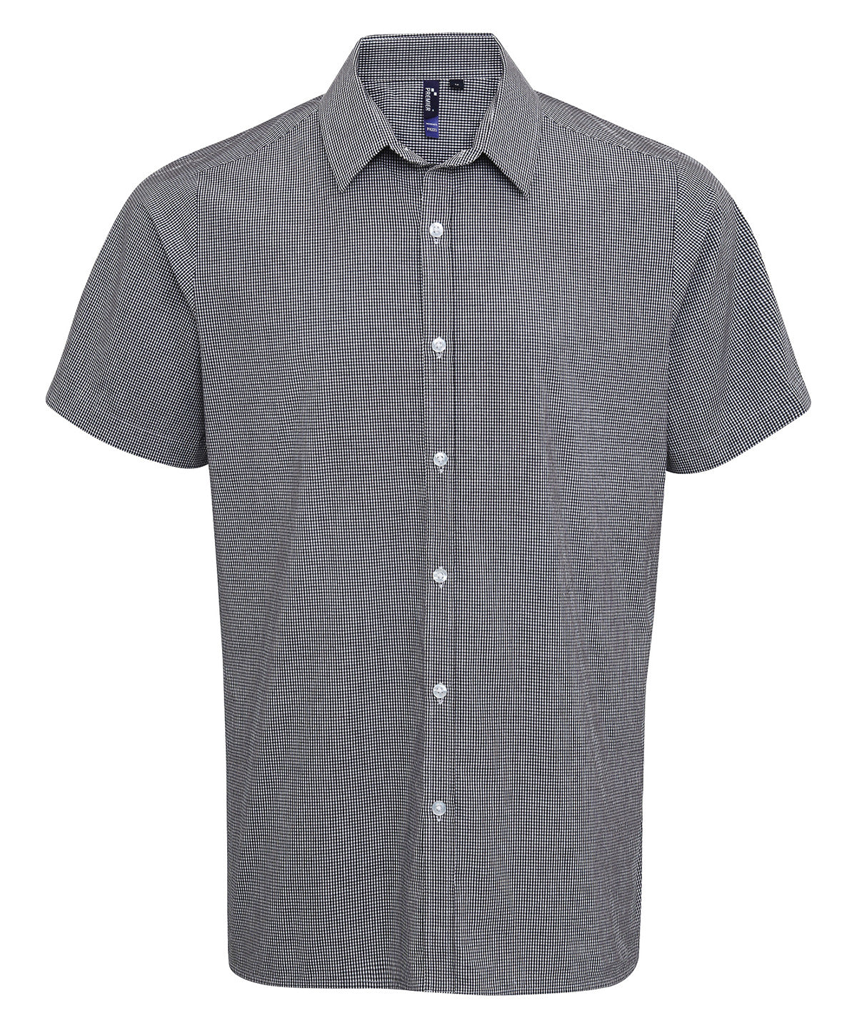 Premier Microcheck  short sleeve cotton shirt