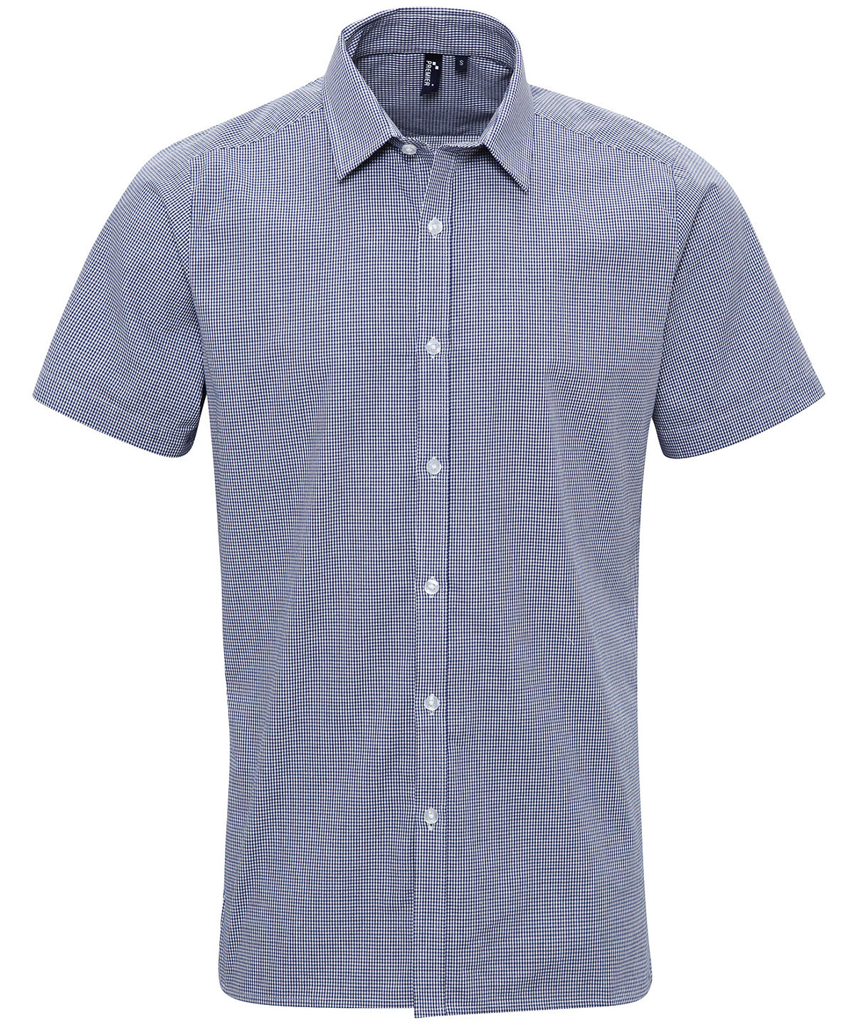 Premier Microcheck  short sleeve cotton shirt