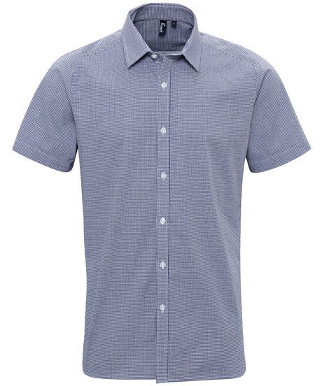 Premier Microcheck  short sleeve cotton shirt