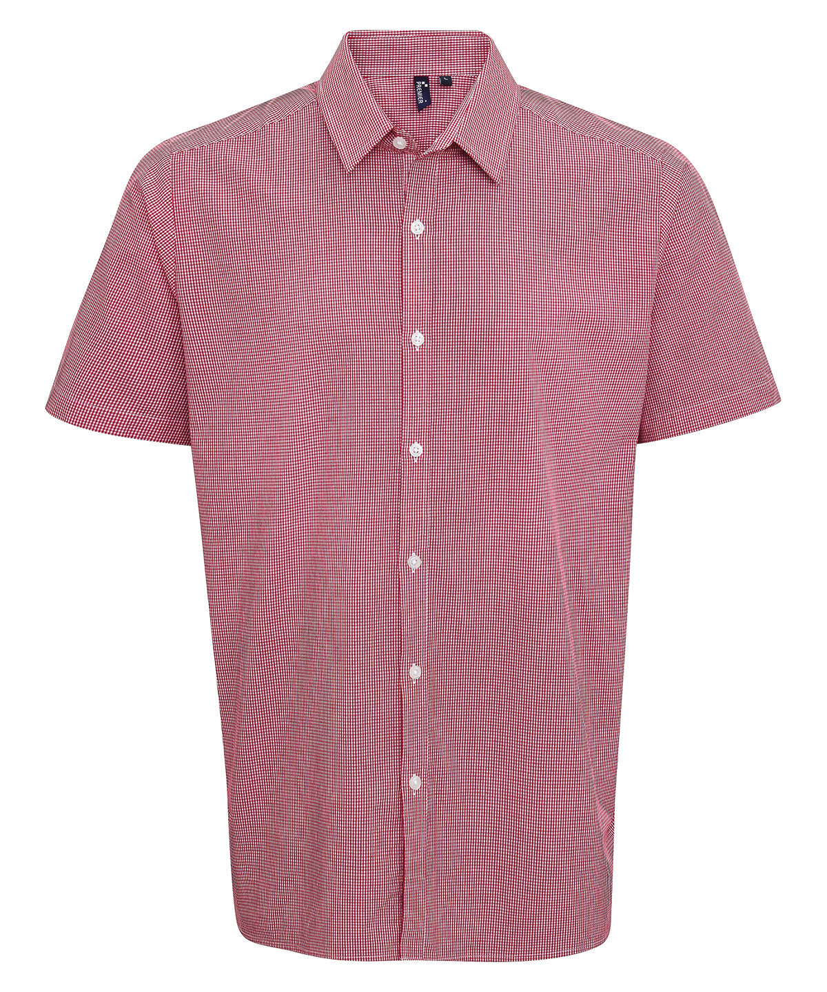 Premier Microcheck  short sleeve cotton shirt