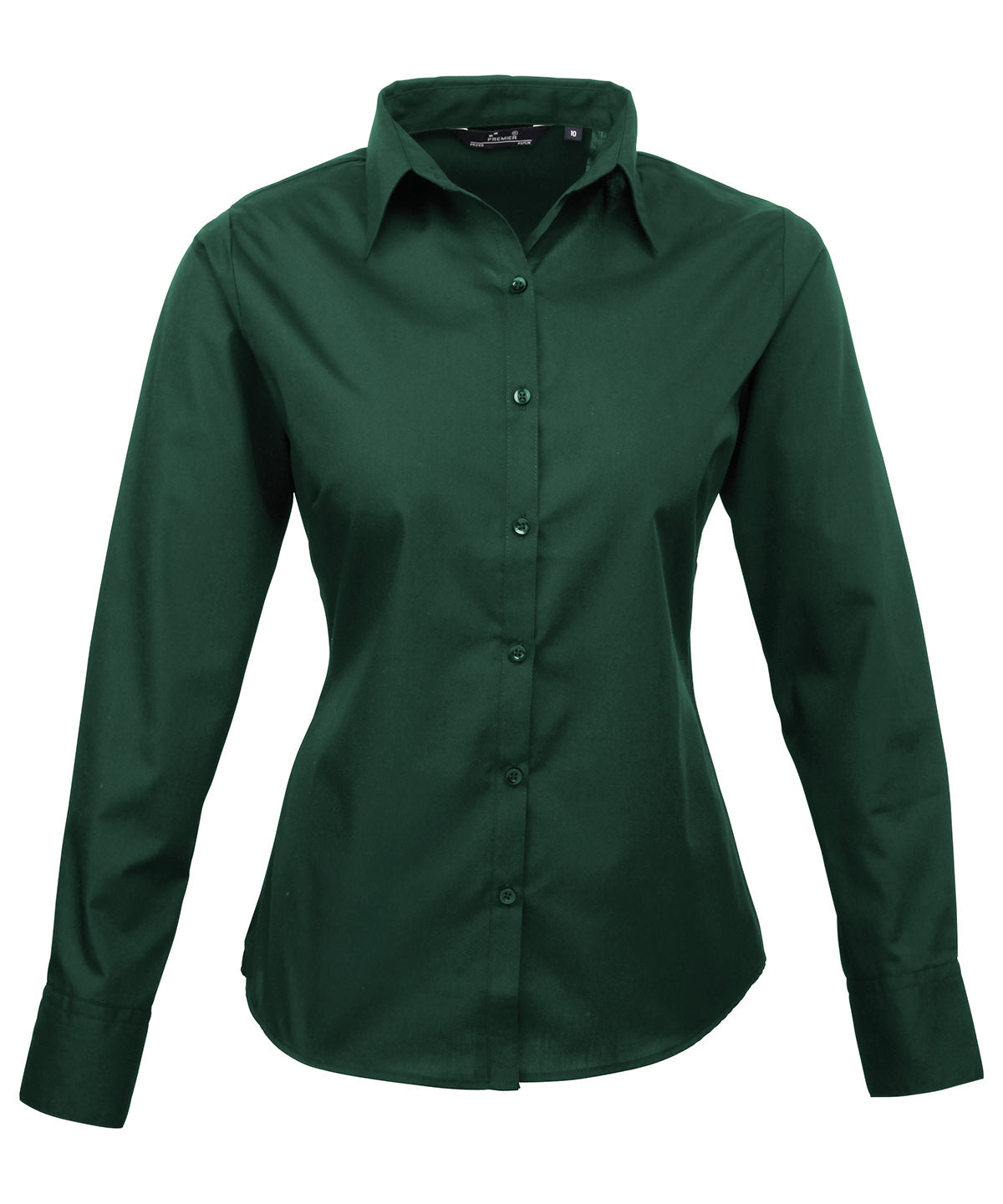 Premier Women’s poplin long sleeve blouse Bottle - 6 - Blouses