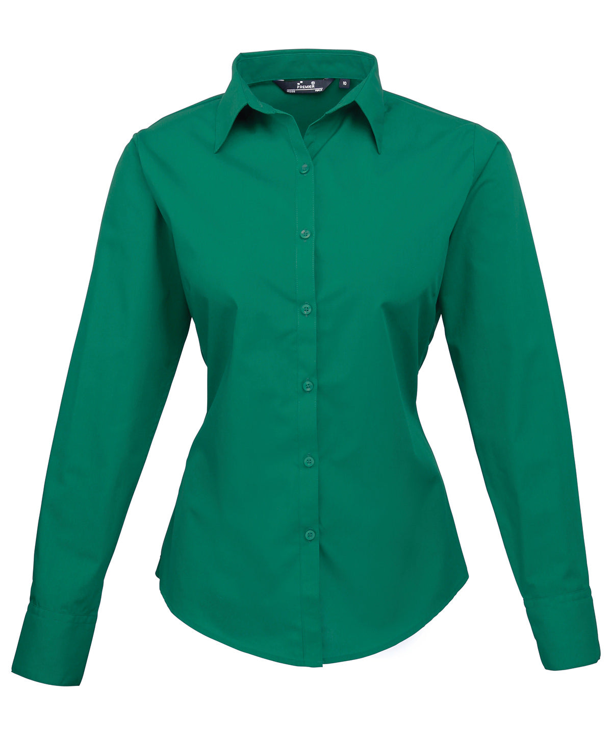 Premier Women’s poplin long sleeve blouse Emerald - 6 - Blouses