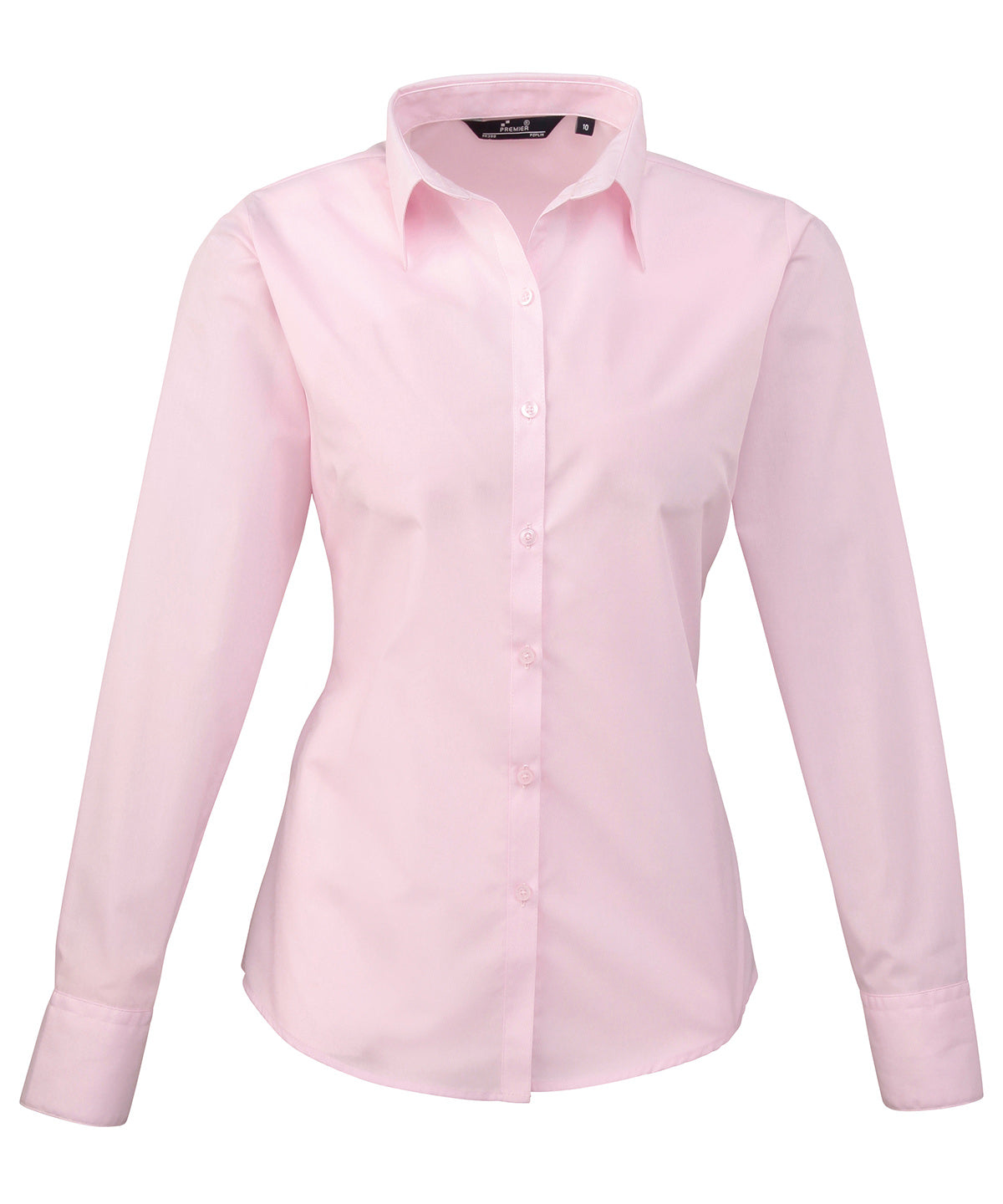 Premier Women’s poplin long sleeve blouse Pink - 6 - Blouses
