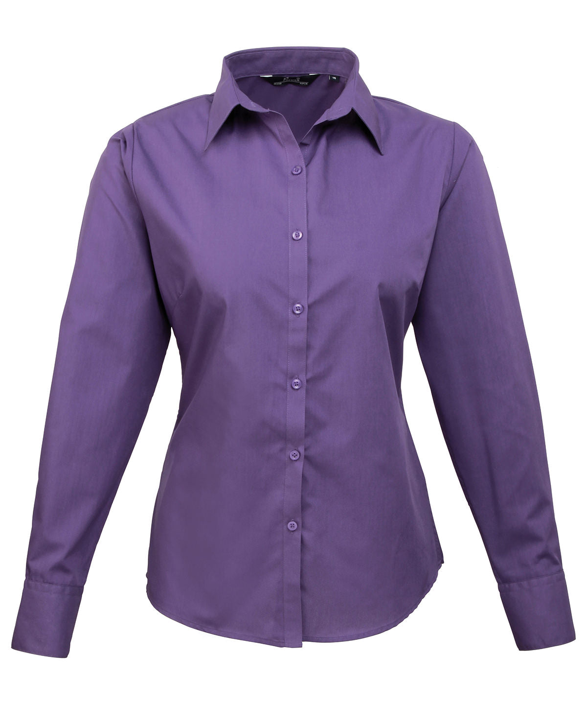Premier Women’s poplin long sleeve blouse Purple - 6 - Blouses