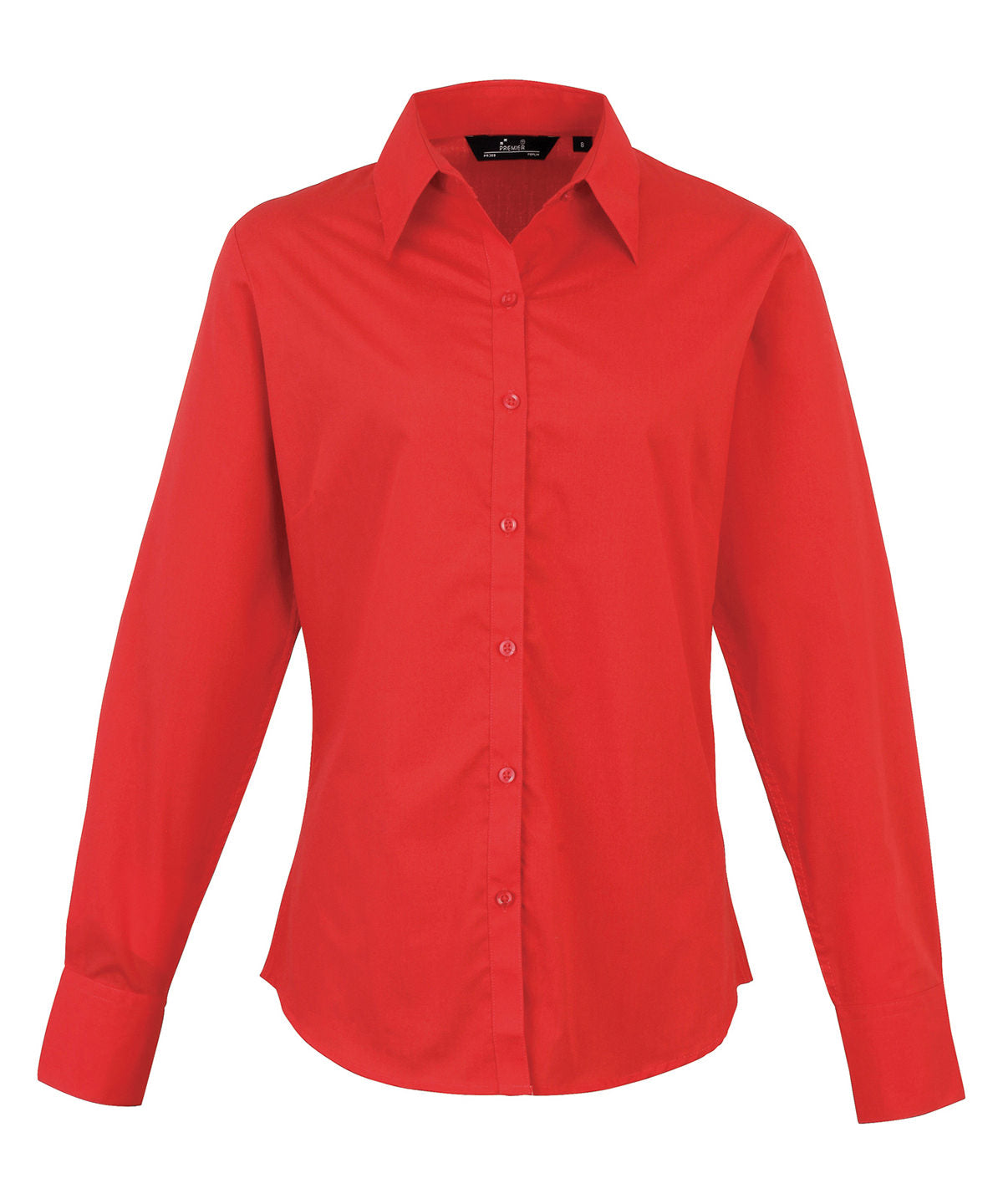 Premier Women’s poplin long sleeve blouse Red - 6 - Blouses
