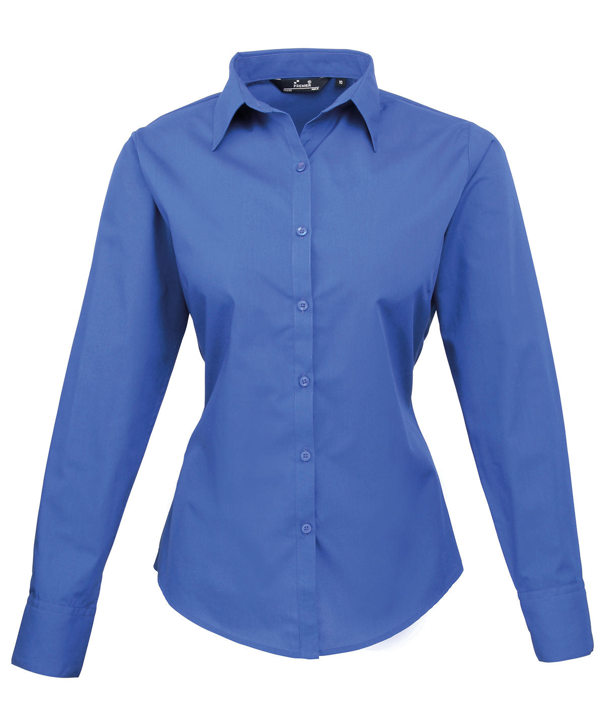 Premier Women’s poplin long sleeve blouse Royal - 6 - Blouses