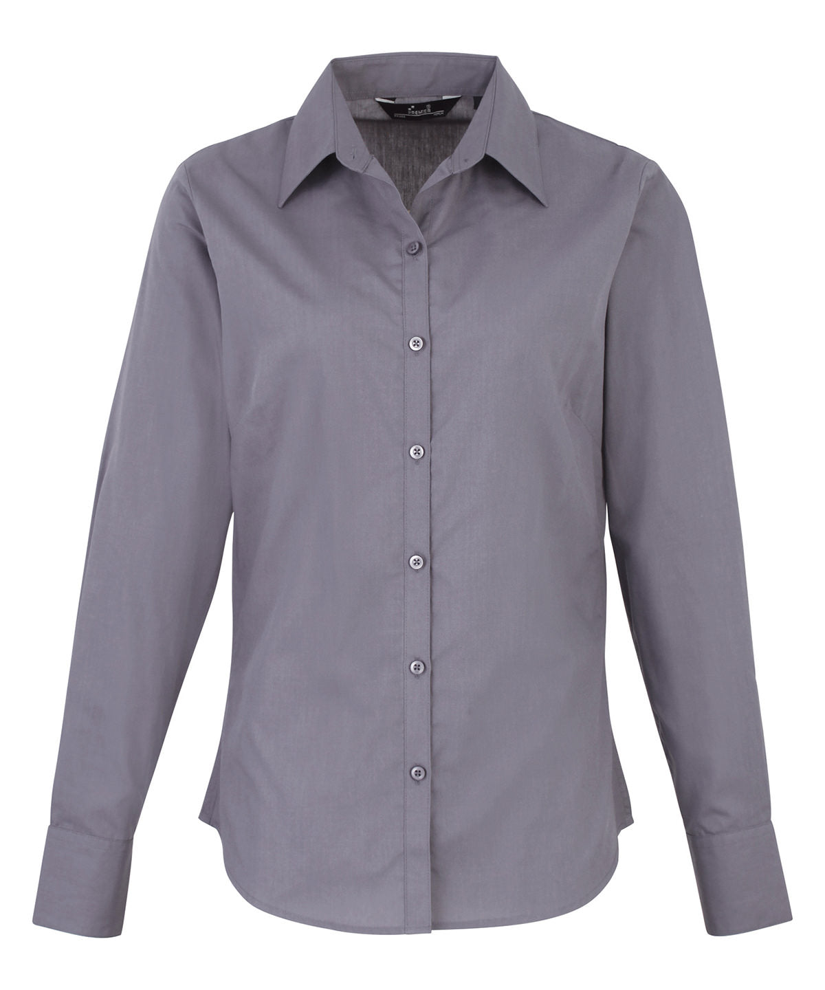 Premier Women's poplin long sleeve blouse Steel