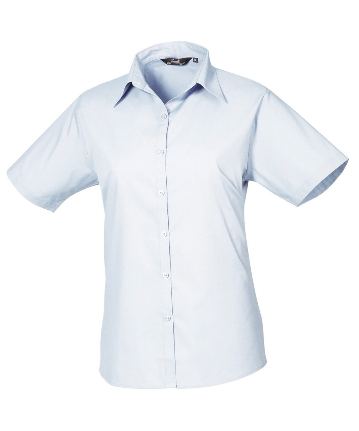 Premier Women's short sleeve poplin blouse Light Blue
