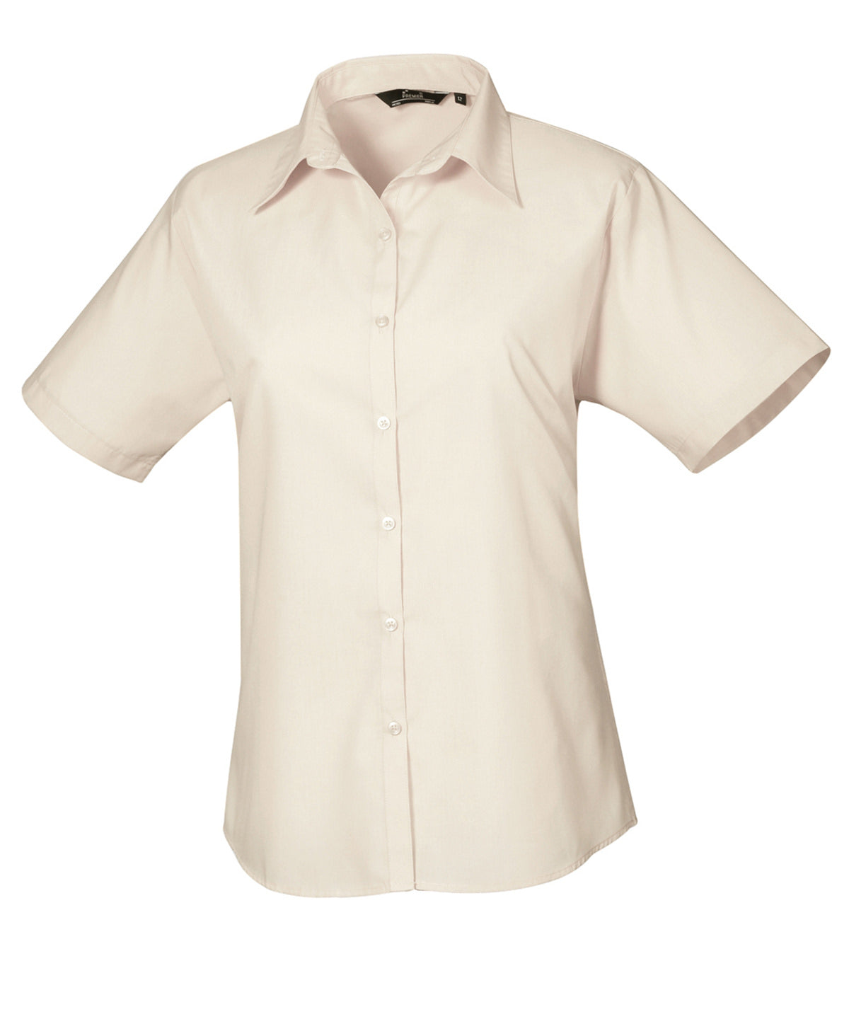 Premier Women’s short sleeve poplin blouse Natural - 6 - Blouses