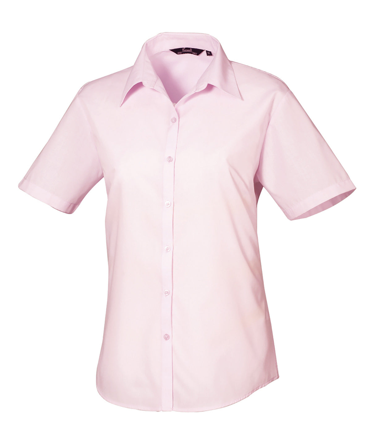 Premier Women’s short sleeve poplin blouse Pink - 6 - Blouses
