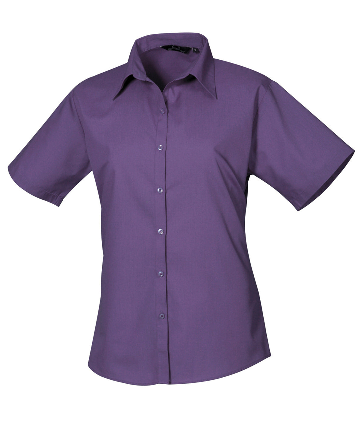 Premier Women’s short sleeve poplin blouse Purple - 6 - Blouses