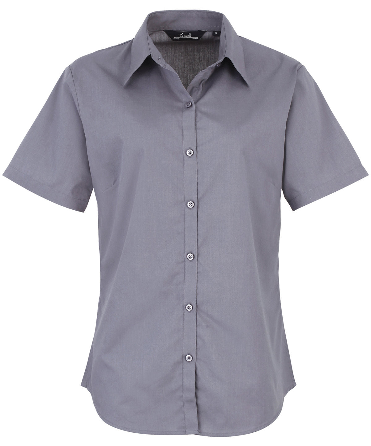 Premier Women’s short sleeve poplin blouse Steel - 6 - Blouses