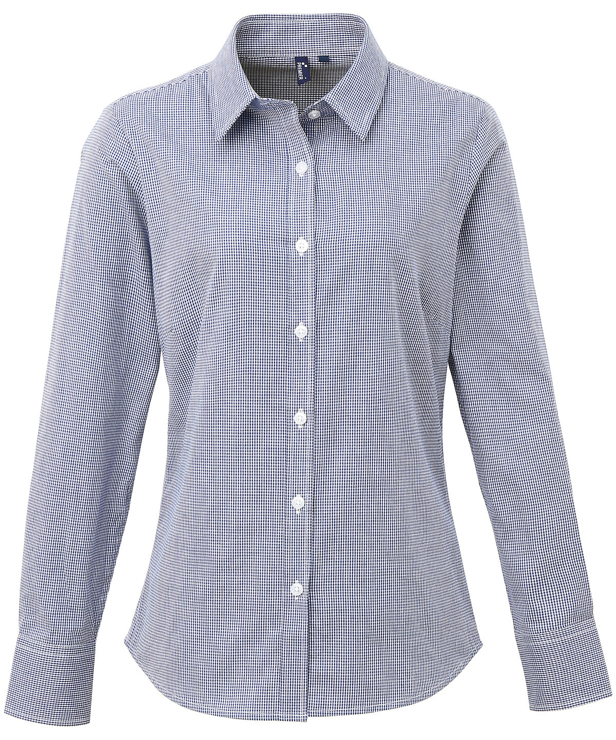 Premier Women's Microcheck  long sleeve cotton shirt