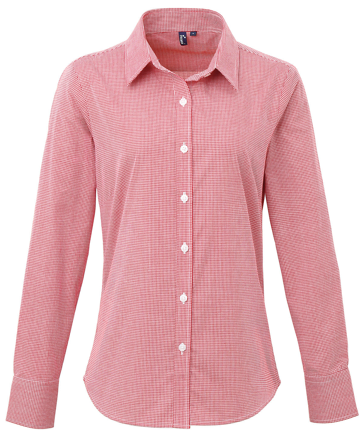 Premier Women's Microcheck  long sleeve cotton shirt