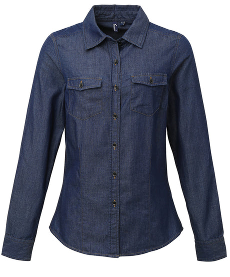 Premier Women's jeans stitch denim shirt