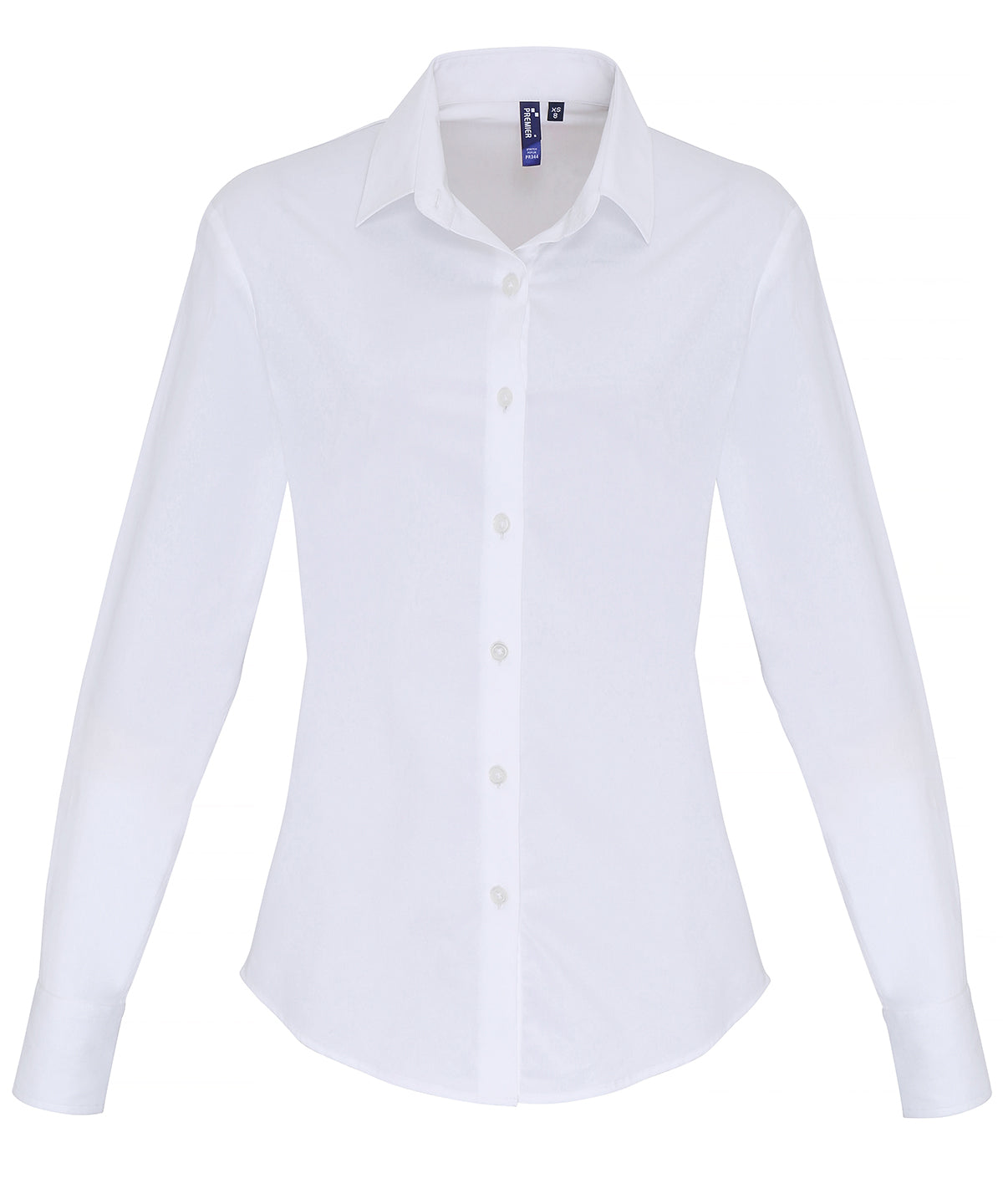 Premier Women's stretch fit cotton poplin long sleeve blouse