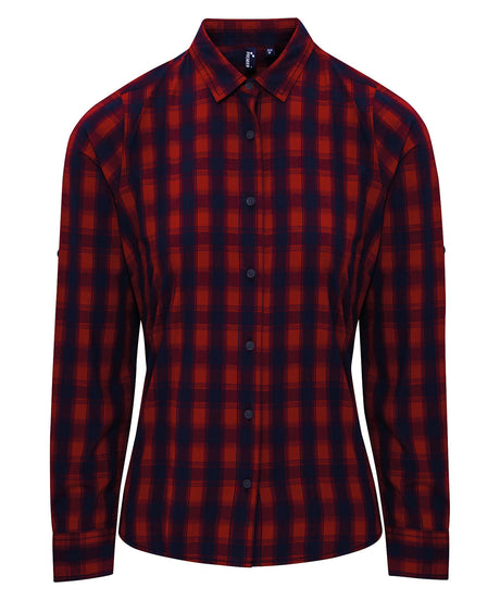 Premier Women's Mulligan check cotton long sleeve shirt