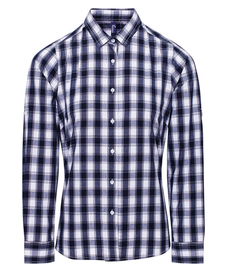 Premier Women's Mulligan check cotton long sleeve shirt