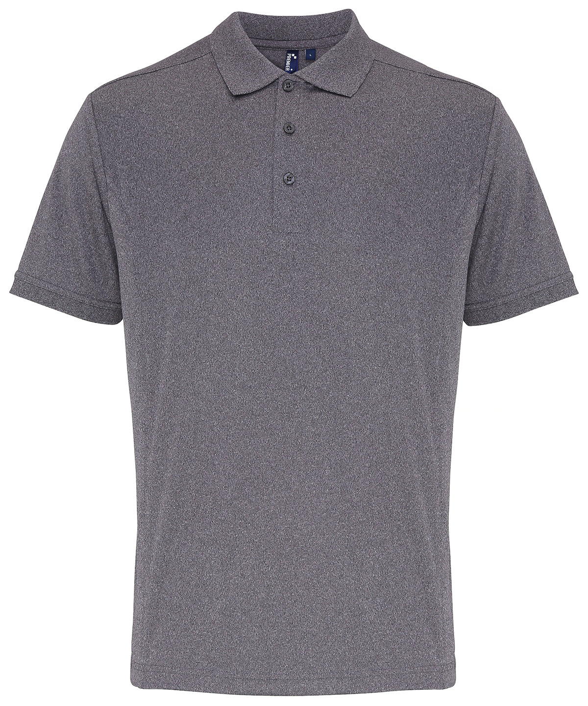 Premier Coolchecker piqué polo Grey Melange