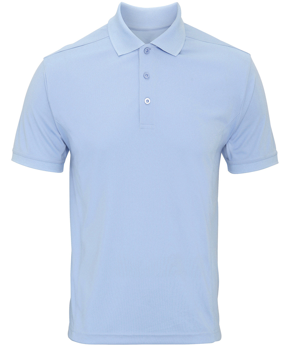 Premier Coolchecker piqué polo Light Blue