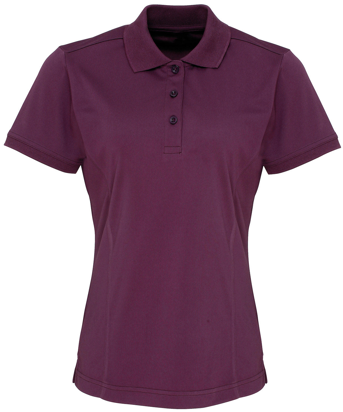 Premier Womens Coolchecker piqué polo Aubergine - XS - Polo Shirts