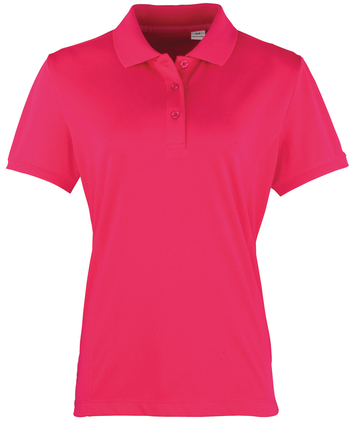 Premier Womens Coolchecker piqué polo Hot Pink