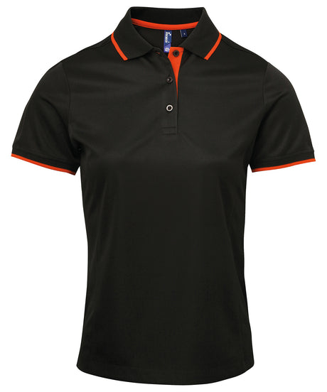 Premier Womens contrast Coolchecker polo