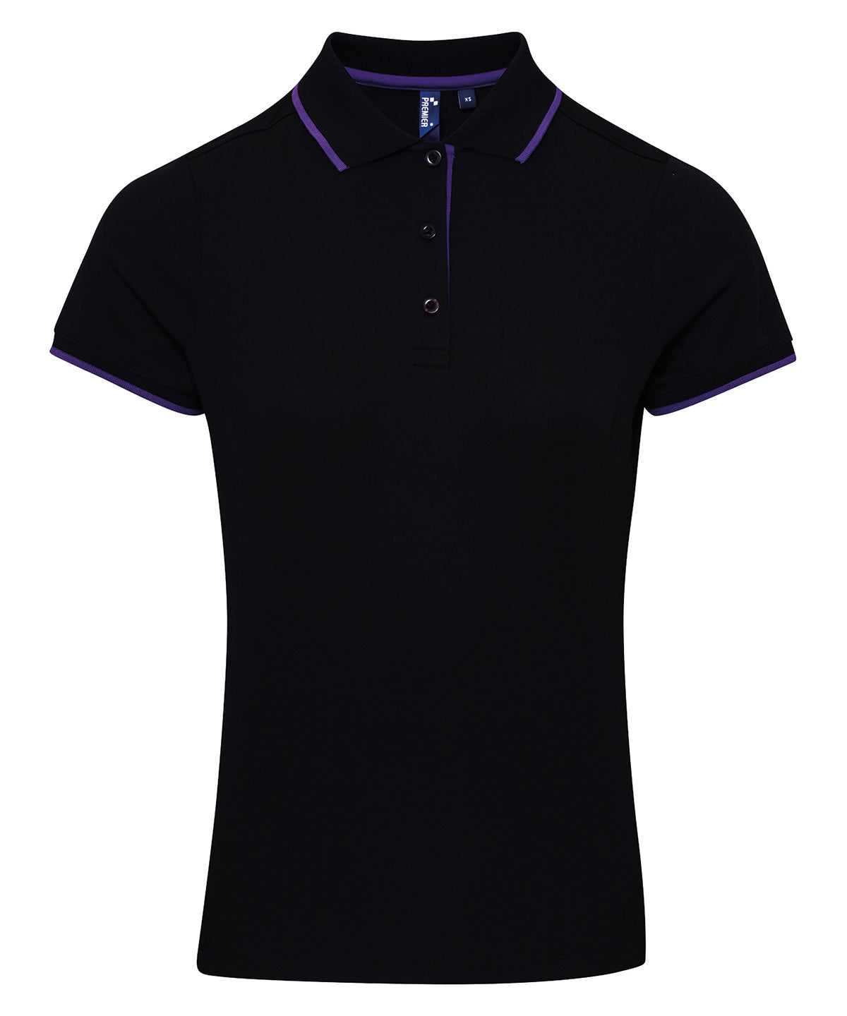 Premier Womens contrast Coolchecker polo